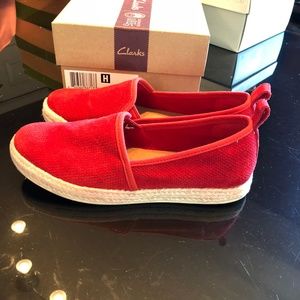 Clarks Leather or Suede Slip-on Espadrilles